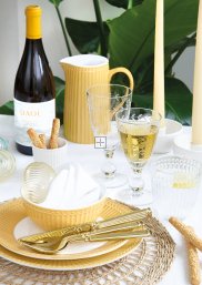 GreenGate Alice Honey Mustard Dinnerware set 4-parts