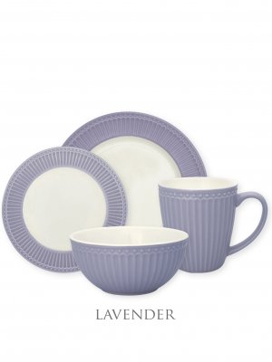 GreenGate Alice Lavender Dinnerware set 4-parts