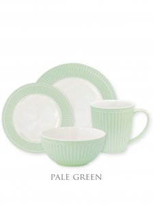 GreenGate Alice Pale Green Geschirrset 4 tlg.