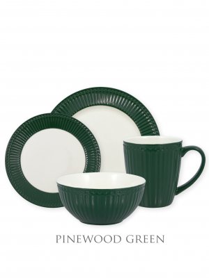 GreenGate Alice Pinewood Green Dinnerware set 4-parts
