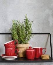 GreenGate Alice Red Dinnerware set 4-parts