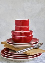 GreenGate Alice Red Dinnerware set 4-parts