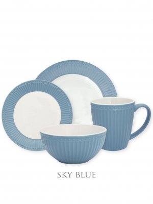 GreenGate Alice Sky Blue Dinnerware set 4-parts