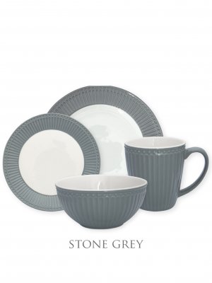 GreenGate Alice Stone Grey Dinnerware set 4-parts