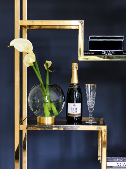 GreenGate Champagne glas met gravering en gouden rand (6 x 20 cm) - Klik op de afbeelding om het venster te sluiten