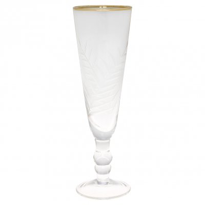 GreenGate Champagnerglas mit Schliffdekor Gold (6 x 20 cm)