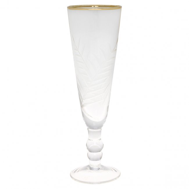 GreenGate Champagne glas met gravering en gouden rand (6 x 20 cm) - Klik op de afbeelding om het venster te sluiten