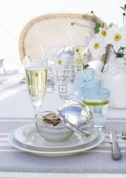 GreenGate Champagne glass with cutting clear Ø 6 cm, H19 cm