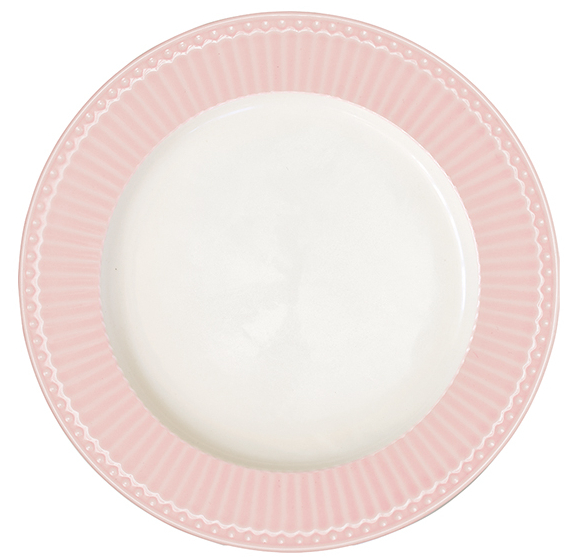 GreenGate Speiseteller - Dinner plate Alice pale pink Ø 26.5 cm - zum Schließen ins Bild klicken