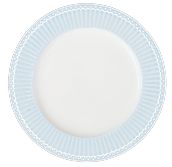 GreenGate Dinerbord Alice lichtblauw Ø 26.5 cm - Klik op de afbeelding om het venster te sluiten