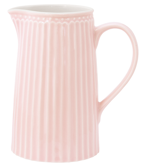 GreenGate Krug - Jug Alice pale pink (1 liter) H 17.6 cm - zum Schließen ins Bild klicken