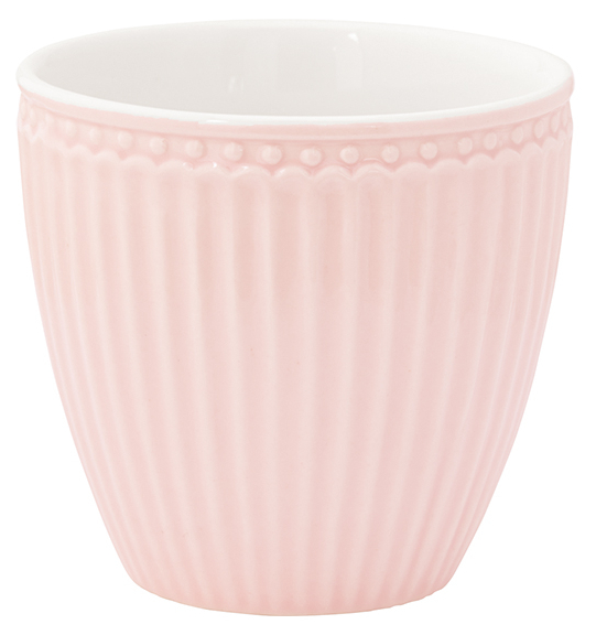 GreenGate beker (latte cup) Alice lichtroze 300 ml - Ø 10 cm - Klik op de afbeelding om het venster te sluiten