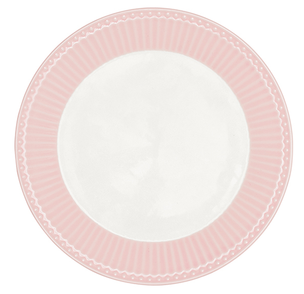 GreenGate Ontbijtbord Alice lichtroze Ø 23 cm | Pastel roze servies - Klik op de afbeelding om het venster te sluiten