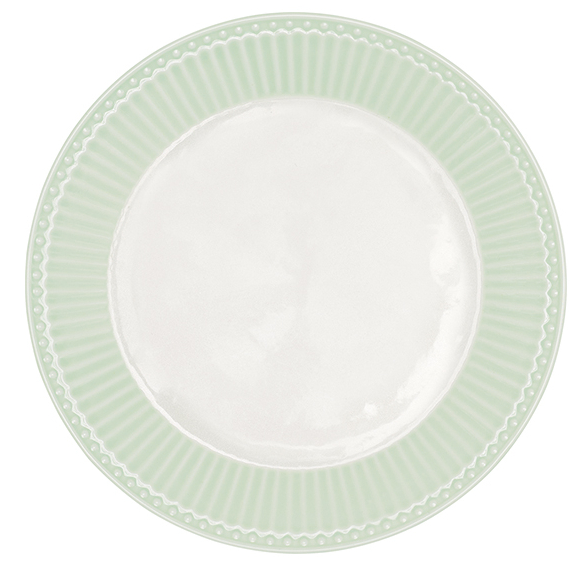 GreenGate Frühstücksteller - Plate Alice pale green Ø 23 cm - zum Schließen ins Bild klicken