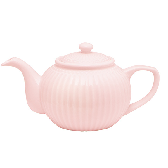 GreenGate Teekanne Alice pale pink 1 liter - Ø 17.5 cm - zum Schließen ins Bild klicken