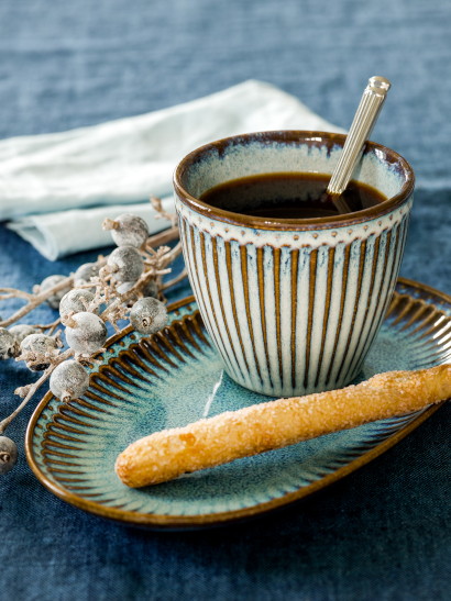 Oyster Blue servies met pastabord en dinerbord