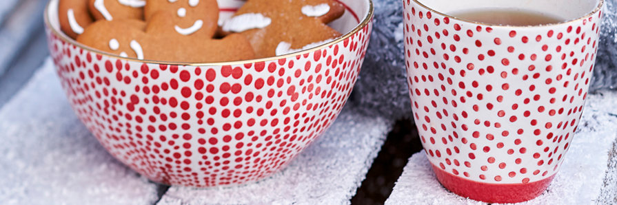Spot red dinnerware